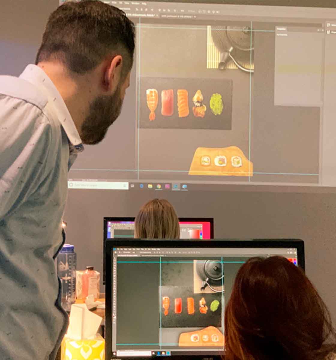 Anthony Helps Student with PS Project